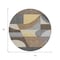 Homeroots 8' Brown Taupe And Wheat Round Geometric Washable Indoor Outdoor Area Rug 616720 - alternate 2
