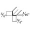 Brunner Aluminum Angle 3/4" x 3/4" x 1/16", 6063-T5 (A212) 12 Feet Satin Anodized A212 S12 - alternate 2