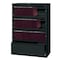 Hirsh 36" W 5 Drawer File Cabinet, Black, Letter 17899 - alternate 1