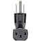 Tripp Lite NEMA 5-15P TO IEC-320-C13 DOWNWARD POWER ADAPTER - 10A, 125V, BLACK P006-000-DA - alternate 1