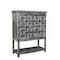Homeroots 40in Distressed Wash Dark Gray Solid Wood Two Door Accent Cabinet 490160 - alternate 2