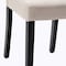 Homeroots Set of Two Beige And Black Upholstered Polyester Dining Parsons Chairs 546392 - alternate 1