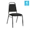 Flash Furniture HERCULES Series Trapezoidal Back Stacking Banquet Chair in Black Fabric - Black Frame, 4PK 4-FD-BHF-2-BK-BK-GG - alternate 2