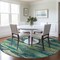 Homeroots 8' Emerald And Lime Green Round Abstract Washable Indoor Outdoor Area Rug 612499 - alternate 3
