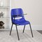 Flash Furniture Blue Ergonomic Shell Chair with Right Handed Flip-Up Tablet Arm, PK5 5-RUT-EO1-BL-RTAB-GG - alternate 2