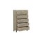 Homeroots 35" Gray Carved Floral Solid Wood Six Drawer Dresser 569590 - alternate 3