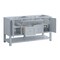 James Martin Vanities Vanity, without top, Serenity Blue, 59.88 in W x 23.5 in D,  330-V60D-M-SRB - alternate 2