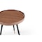 Homeroots 24" Walnut Black And Rose Gold Wood and Stainless Steel Round End Table 719955 - alternate 2