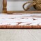 Jonathan Y Tobago High-Low Two-Tone Monstera Leaf Orange/Ivory 5 ft. x 8 ft. Indoor/Outdoor Area Rug HWC100A-5 - alternate 2