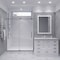 Anzzi 60 in. by 76 in. Frameless Sliding Shower Door in Gunmetal w/ Clear Tempered Glass & Tsunami Guard SD-AZ13-02GB - alternate 2