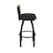Holland Bar Stool Co Revelle 36in Swivel Extra Tall Bar Stool, Black Wrinkle Finish, Medium Back, Canter Espresso Seat 881 - alternate 2