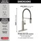 Delta Antoni Single-Handle Pull-Down Spring Kitchen Faucet 18803-SP-DST - alternate 2