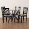 Baxton Studio Savina Modern Sand Fabric and Dark Brown Wood 5-Piece Dining Set 256-9725-10902-ZORO - alternate 4