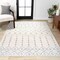 Jonathan Y Pia Moroccan Trellis Plush Carved High-Low Cream/Gray 4 ft. x 6 ft. Area Rug SNT105B-4 - alternate 1