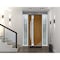 Vdomdoors Steel Door Deux 1713 Natural Oak 2 Sidelight Exterior White Windows Stainless Inserts Single Modern DEUX1713EXD-OAKW-W12+36+12 x H80-Left-hand Inswing - alternate 1