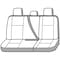 Covercraft Seat Style AJ - 40/60 Split Bench Seat With 3 Adjustable Headrest, Duck Weave Fabric SSC8396CAGY - alternate 1