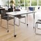 Flash Furniture Commercial Adjustable Height Rectangular Activity Table - Locking Casters-White XU-A2448-REC-WHT-T-A-CAS-GG - alternate 2