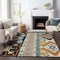 Homeroots 8' X 10' Black Ivory And Copper Aztec Washable Indoor Outdoor Area Rug 598457 - alternate 2