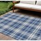 Homeroots 8' X 10' Navy Blue And Ivory Plaid Washable Indoor Outdoor Area Rug 597120 - alternate 1