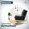 Leisuremod Jefferson Leather Modern Design Accent Armchair with Elegant Silver Frame, Black JAS29BL-L - alternate 2