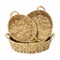 Homeroots Set of Three Natural Water Hyacinth Round Basket Trays 571501 - alternate 3