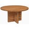Homeroots 60" Natural Rounded Solid Wood Pedestal Base Dining Table 488702 - alternate 1
