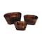 Homeroots Set of Three Brown Solid Wood Rectangular Pot Planter 274840 - alternate 2