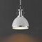 Jonathan Y Homer 10" 1-Light Modern Industrial Metal LED Dome Pendant, White/Chrome JYL9535C - alternate 2