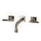 Kingston Brass Double-Handle Wall Mount Bathroom Faucet with Knurled Handle, Brushed Nickel KS6128KNL - alternate 1