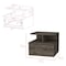 Homeroots 12" Brown Wood One Drawer Nightstand 529079 - alternate 2