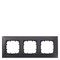 Siemens DELTA miro glass Frame 3-fold Authentic material black glass 232x 90 mm 5TG1203-2 - alternate 1
