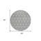 Homeroots 8' Gray And Light Gray Round Geometric Washable Indoor Outdoor Area Rug 596035 - alternate 2
