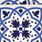 Homeroots 5" X 5" Blue And White Mosaic Peel And Stick Removable Tiles 399826 - alternate 2
