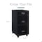 Space Solutions 14.25 in W 3 Drawer Mobile Vertical File Cabinet, Black 17427 - alternate 3