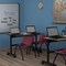 Regency Kobe Flip-Top Training Nesting Table W/ 2 M Stack Chairs, 48 in W, 30 in L, Noble Oak MKFT4830NO47BY - alternate 3