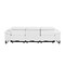 Homeroots 103" White Top Grain Leather Reclining Metal USB Sofa 720328 - alternate 3