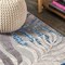 Jonathan Y Tropics Palm Leaves Gray/Blue 5 ft Square Indoor/Outdoor Area Rug AMC100A-5SQ - alternate 2