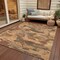 Homeroots 5' X 8' Copper And Orange Abstract Washable Indoor Outdoor Area Rug 609233 - alternate 2