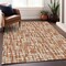 Homeroots 8' X 10' Terra Cotta Tan And Ivory Abstract Washable Indoor Outdoor Area Rug 602536 - alternate 2
