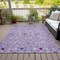 Homeroots 8' X 10' Lavender Ivory And Blue Geometric Washable Indoor Outdoor Area Rug 612199 - alternate 2