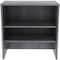 Lorell Essentials 2-Shelf Laminate Stack-on Bookcase, 36" x 15" x 36", Weathered Charcoal LLR69628 - alternate 1