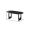 Homeroots 79" Black Solid Wood Double Pedestal Base Oval Dining Table 712141 - alternate 2