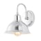 Jonathan Y Frisco 8" 1-Light Farmhouse Industrial Iron LED Vanity, Chrome JYL7481A - alternate 1