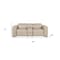 Homeroots 90in Cream and Brown Italian Leather Power Reclining Loveseat With Storage 720552 - alternate 2