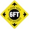 Signmission Please Keep Safe Distance Non-Slip Floor Graphic, 11in Vinyl Decal, 11" x 11", FD-2-X-11-99976 FD-2-X-11-99976 - alternate 1