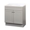 Zenna Home 2-Door Shaker Vanity with Top, Wood, Cool Gray, Cultured Marble Sink, White Sink, 1/EA SBC30GY - alternate 1