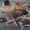 Flash Furniture 36" Square Outdoor Tabletop, Dark Brown, Seamless Surface Technology, 30x30 Silver Cast Iron X Base ST-SQ36-WBR-T3030S-GG - alternate 2