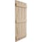 Ekena Millwork Rustic Four Board Joined Board-n-Batten Hand Hewn Faux Wood Shutters, 22W x 60H, PR SHUBJS22X60HHPR - alternate 3