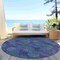 Homeroots 8' Purple Lavender And Green Round Polka Dot Washable Indoor Outdoor Area Rug 614697 - alternate 2