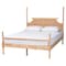 Baxton Studio Caliana Bobbin Four-Poster Platform Bed, Queen, Natural Brown 264-14395-ZORO - alternate 1